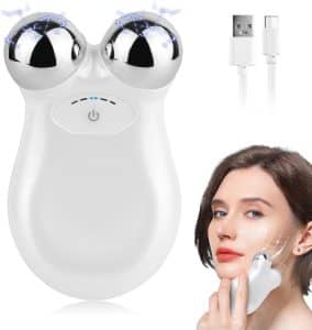 Microcurrent Face Device USB Microcurrent Facial Shaping Tool for Facial Wrinkle Removal and Anti AgingMini Microcurrent Face Lift Device for Face Lifting and Facial Sculpting White